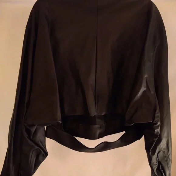 UNTTLD OPEN BACK LAMB LEATHER SHIRT/JACKET LUXURYOVER 60% OFF (*FINAL SALE*)